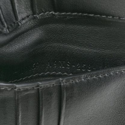 Fendi Glazed Fabric Vitello King FF 1974 Diagonal Bi-Fold Wallet Grey Black Sunflower 8 of 10