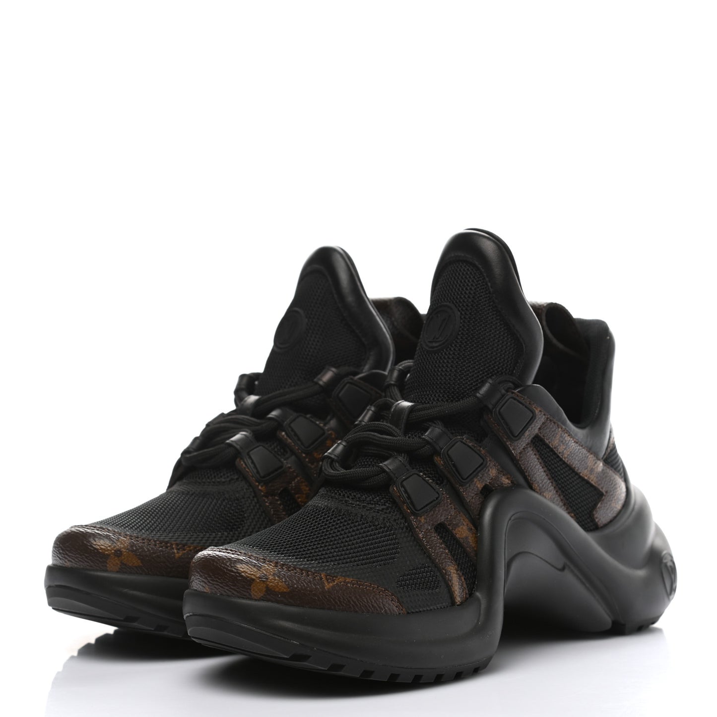 Calfskin Patent Monogram LV Archlight Sneakers 35 Black