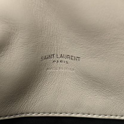 Saint Laurent Lambskin Monogram Loulou Puffer Pouch Clutch Crema Soft 7 of 10