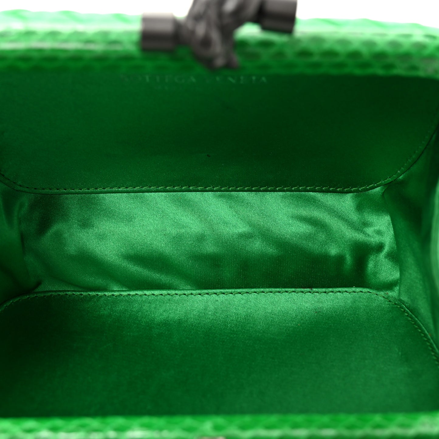 Satin Intreccio Impero Ayers Knot Clutch Parakeet