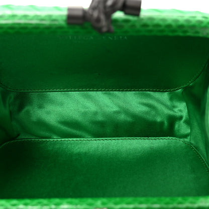 Bottega Veneta Satin Intreccio Impero Ayers Knot Clutch Parakeet 5 of 9