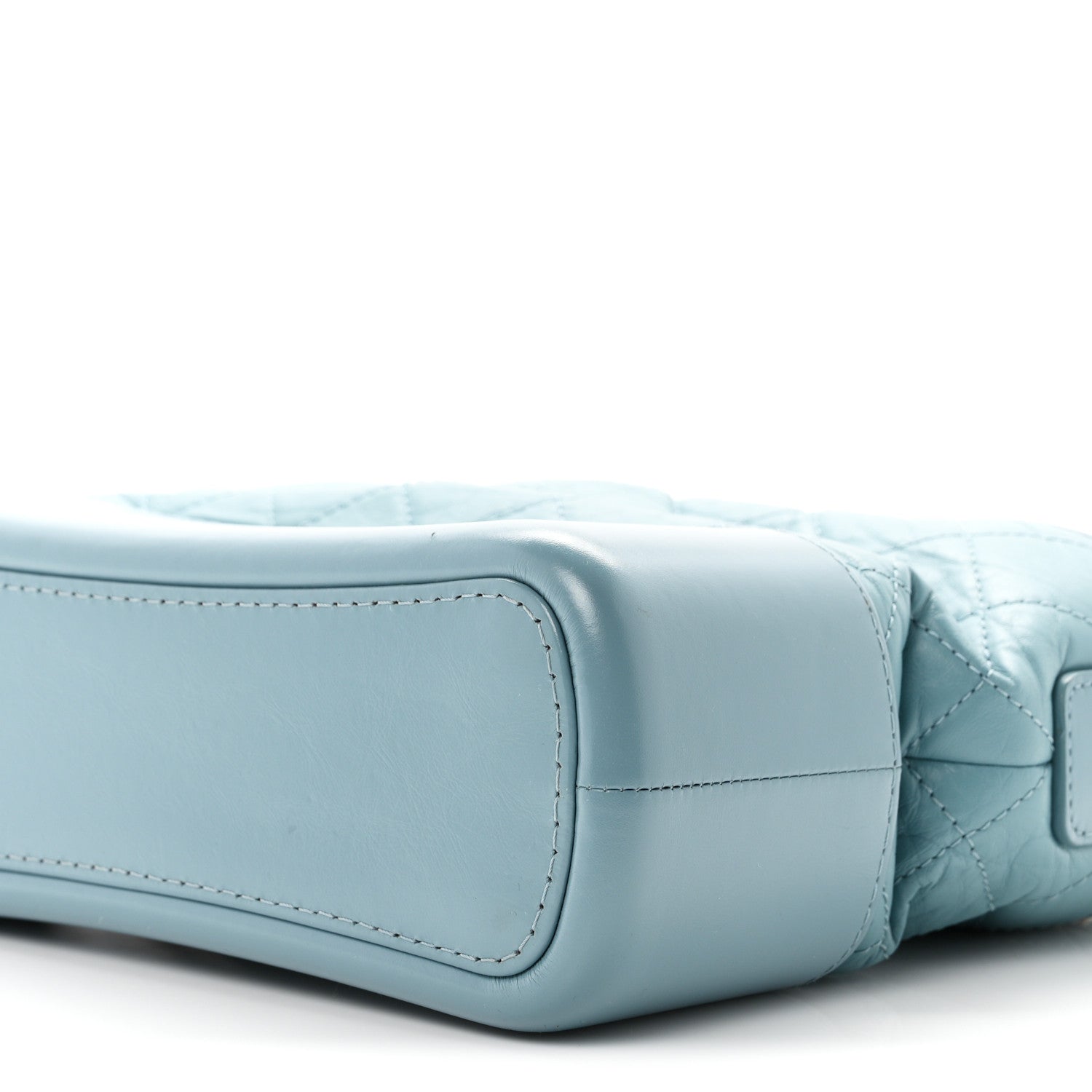 Chanel Aged Calfskin Quilted Medium Gabrielle Hobo Light Blue 9 of 9