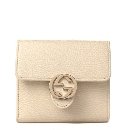 Gucci Dollar Calfskin Interlocking G French Wallet Ivoire 1 of 8
