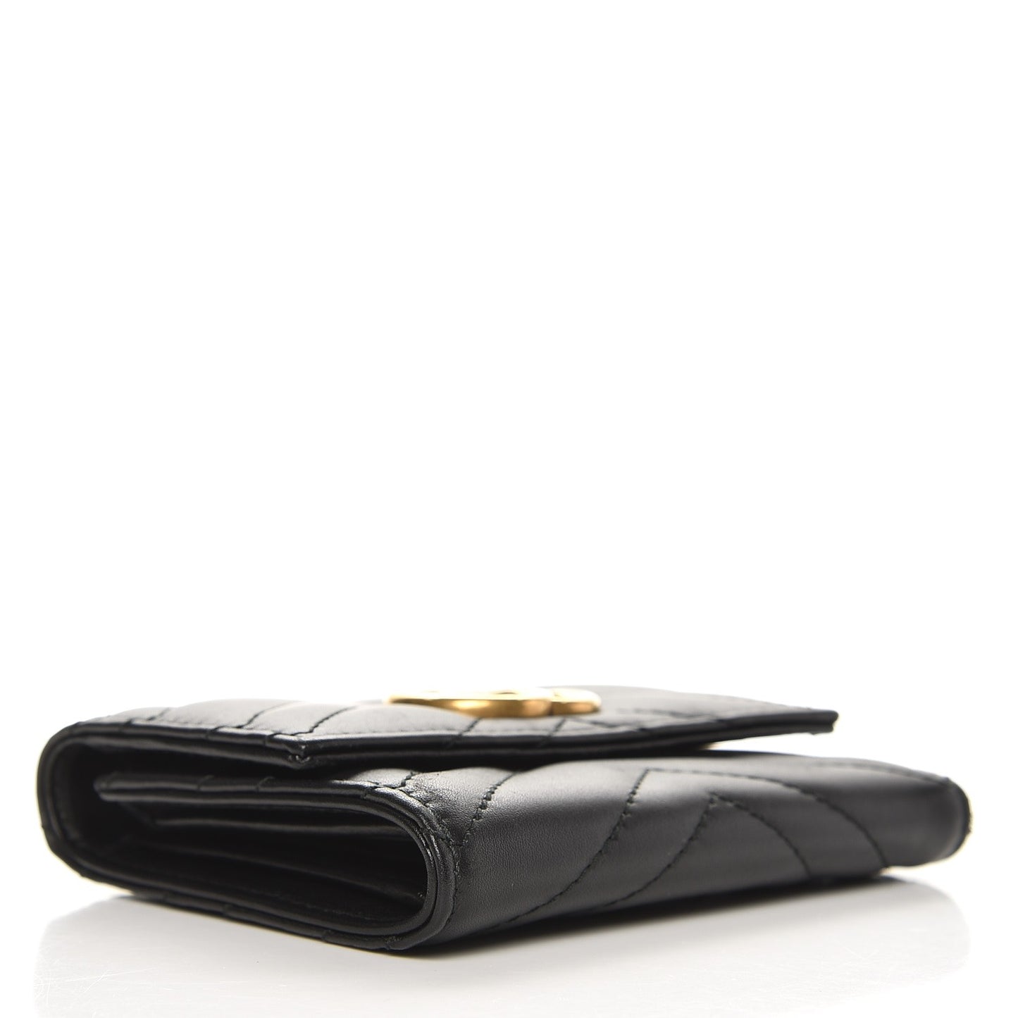 Calfskin Matelasse GG Marmont Wallet Black