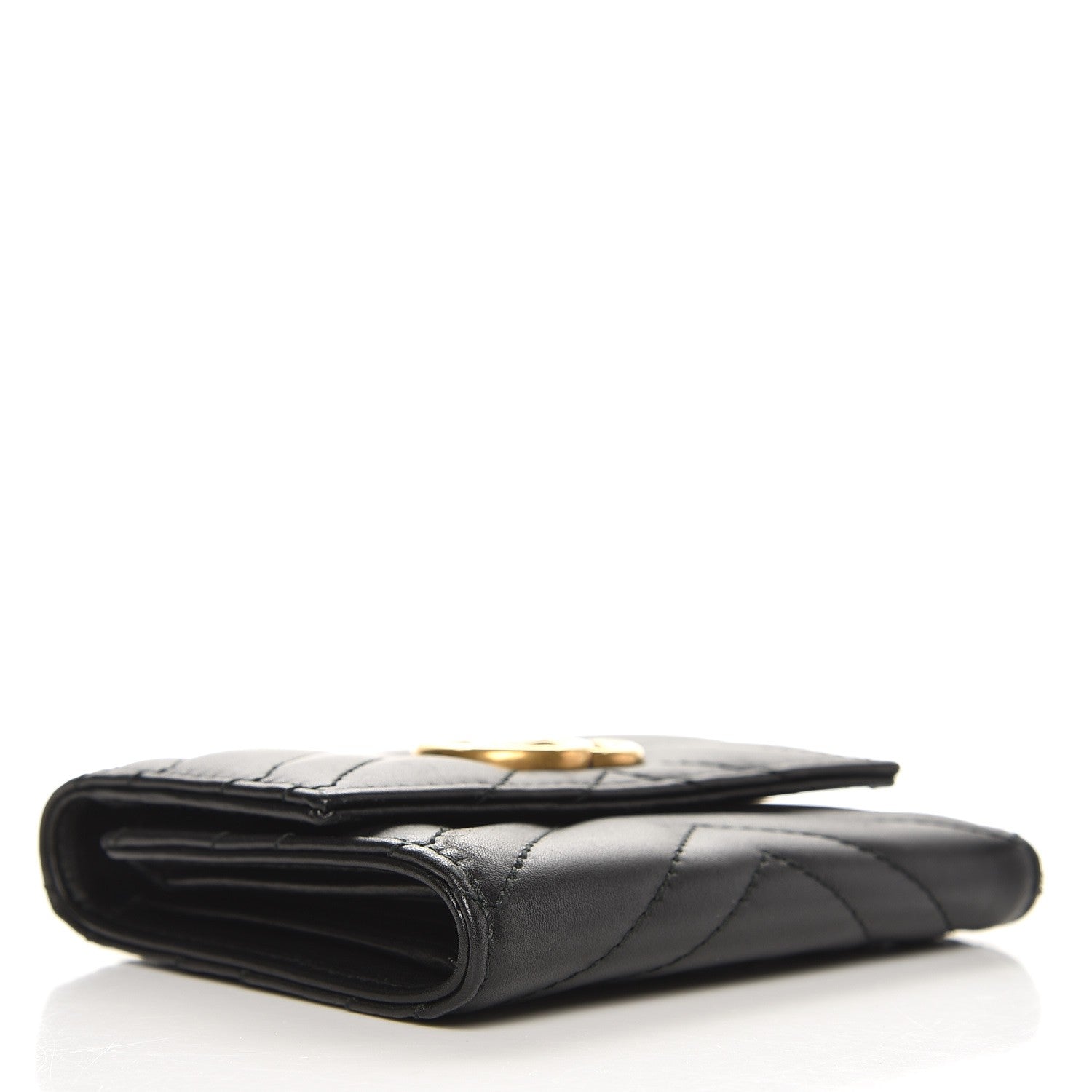 Gucci Calfskin Matelasse GG Marmont Wallet Black 4 of 10