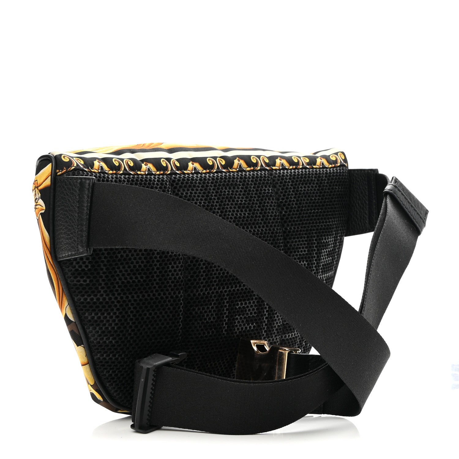 Fendi X VERSACE Nylon Cuoio Romano Fendace FF Baroque Belt Bag Black Gold 4 of 9