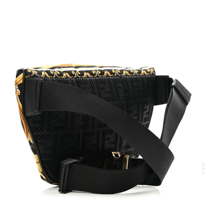 Fendi X VERSACE Nylon Cuoio Romano Fendace FF Baroque Belt Bag Black Gold 4 of 9