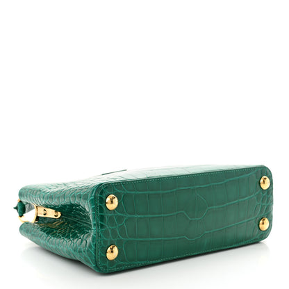 Louis Vuitton Alligator Capucines BB Emeraude 4 of 10