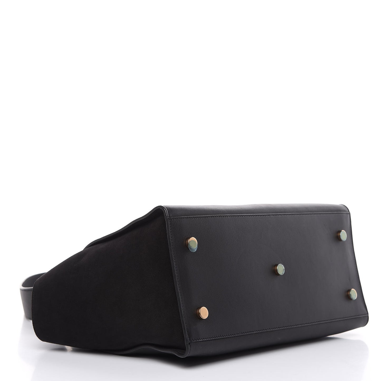 Calfskin Suede Small Monogram Downtown Cabas Black