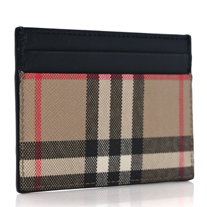 Burberry Vintage Check Calfskin Card Case Black 3 of 7