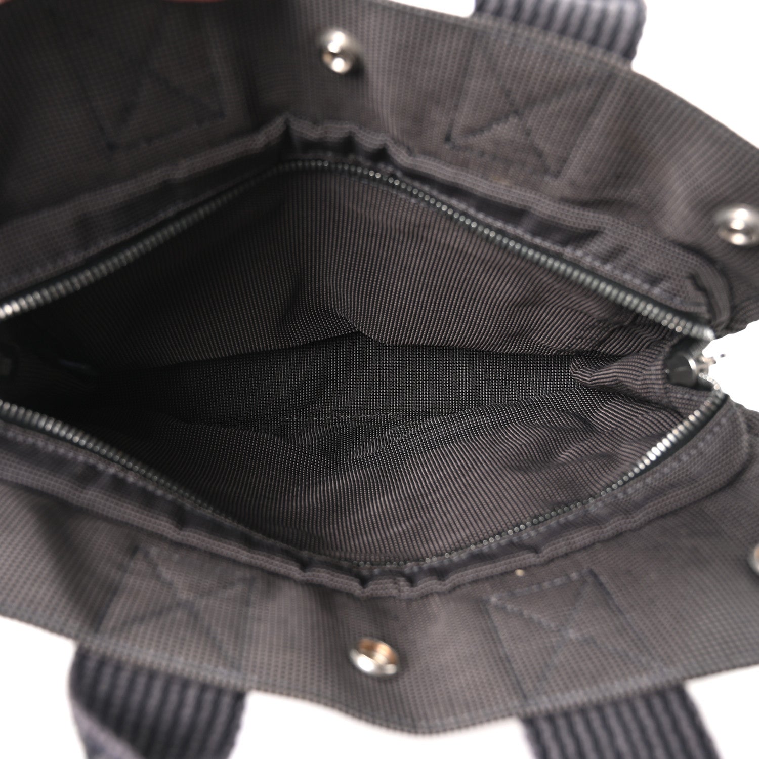 Hermes Canvas Herline PM Tote Grey 5 of 10