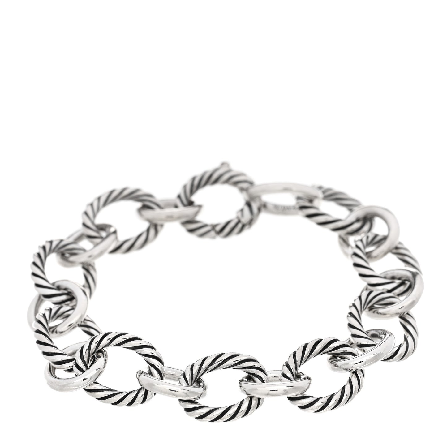 Sterling Silver 12mm Large Oval Link Bracelet