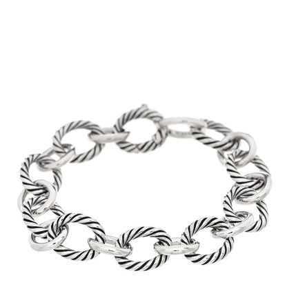 David Yurman Sterling Silver 12mm Large Oval Link Bracelet 1 of 3