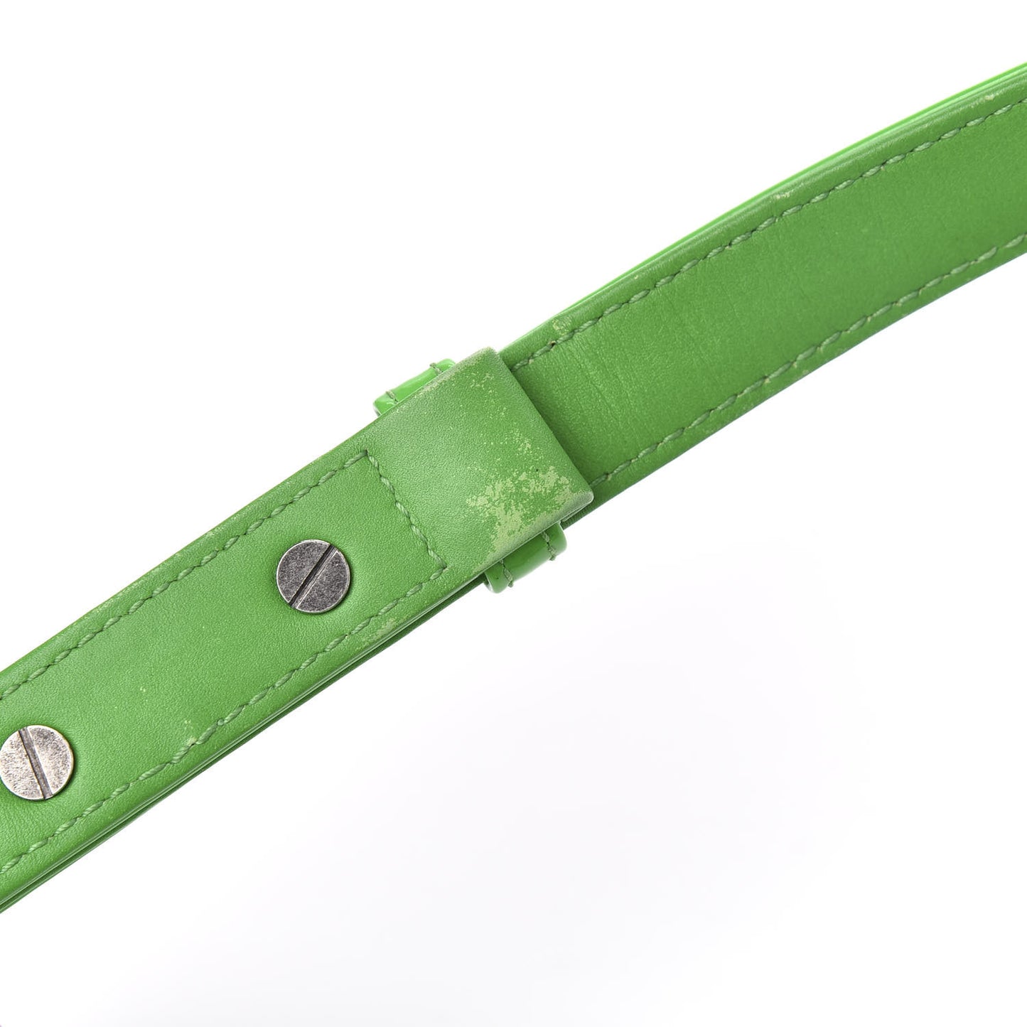 Patent Quilted Small Boy Flap Green