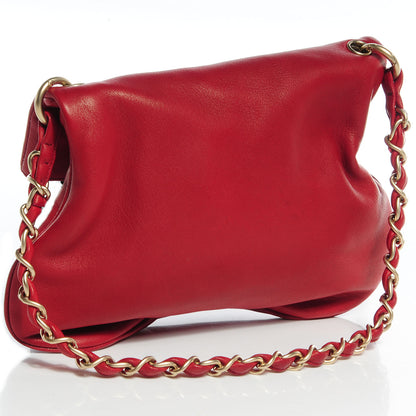 Chanel Lambskin Coco Ball Fold Over Bag Red 3 of 7