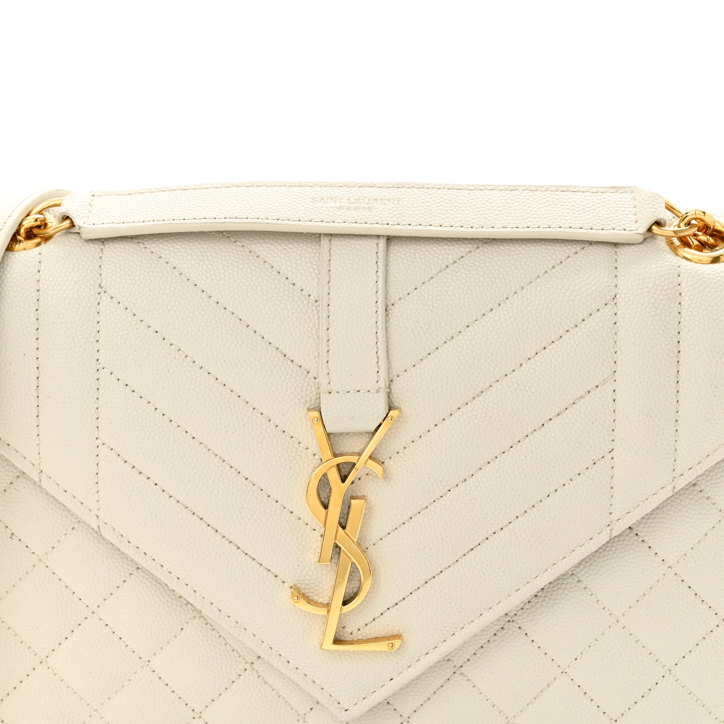 Grain De Poudre Textured Mixed Matelasse Medium Triquilt Monogram Satchel Porcellana