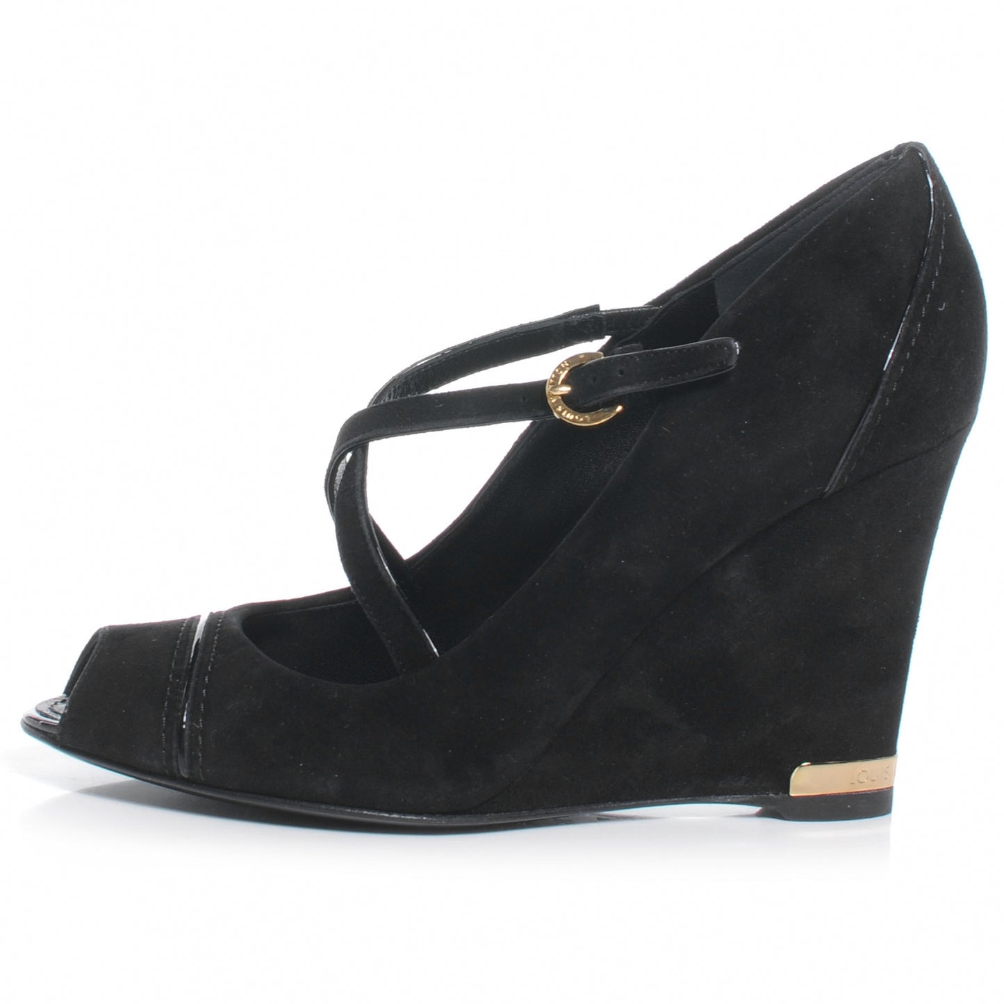 Suede Artist Wedge Pumps Black 37.5