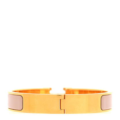 Hermes Enamel Narrow Clic Clac H Bracelet GM Marron Glace 3 of 4