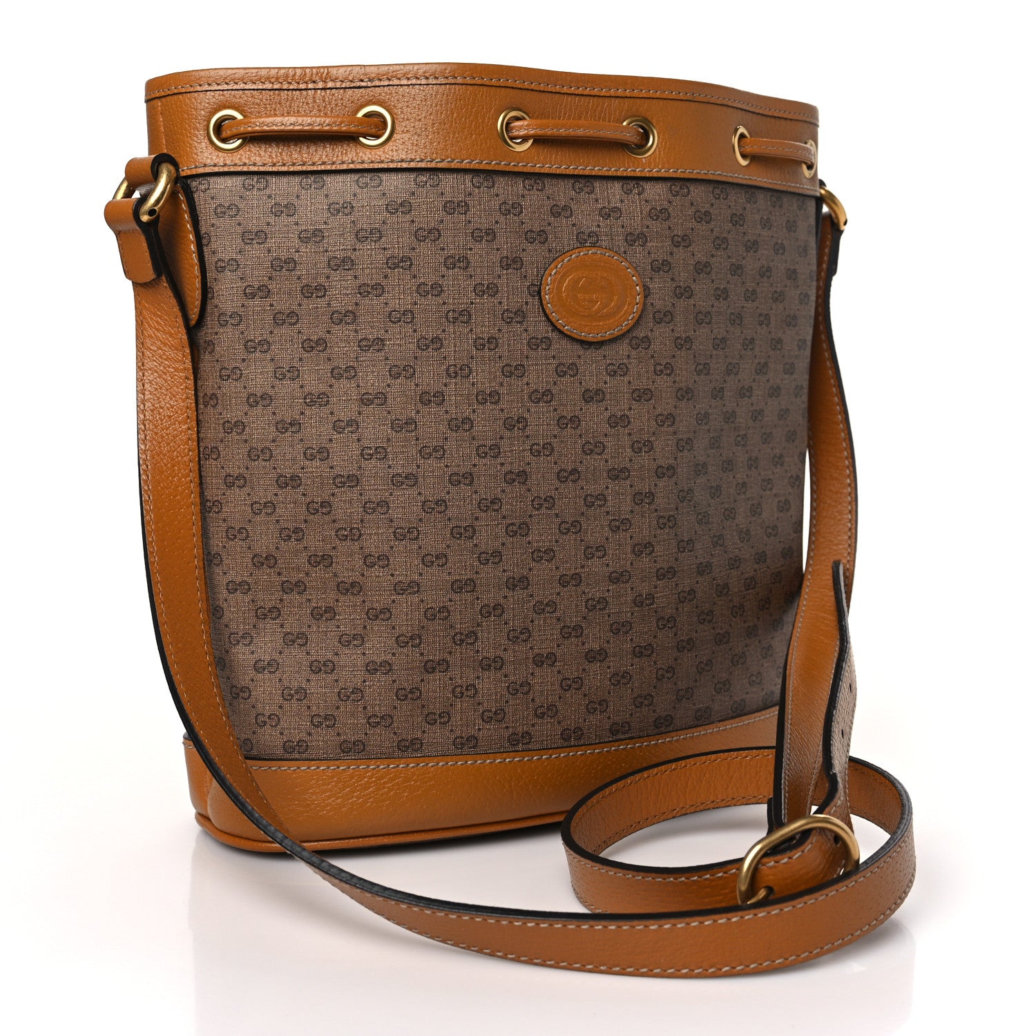 Gucci X DISNEY Mini Vintage GG Supreme Monogram Bucket Bag Beige Vintage Sun Oil 3 of 9