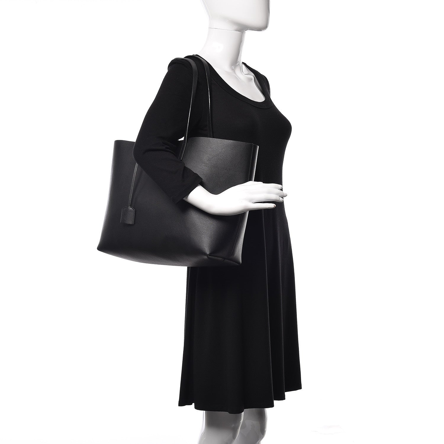 Saint Laurent Calfskin Large Shopping Tote Black 2 of 17