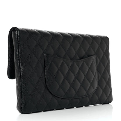 Chanel Caviar Quilted Flap Clutch Black 3 of 10