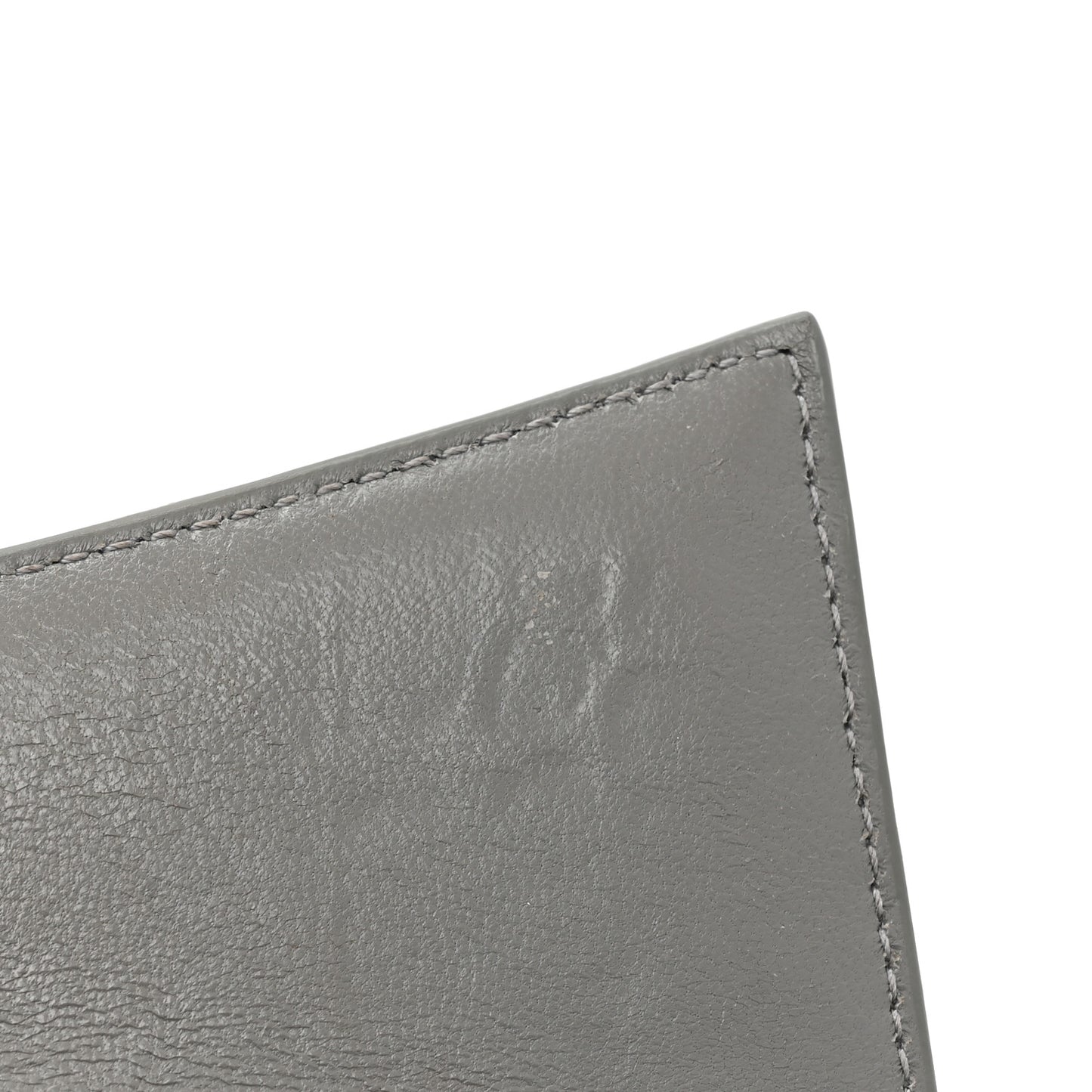 Shiny Calfskin Crocodile Embossed Hourglass Chain Bag Steel Grey