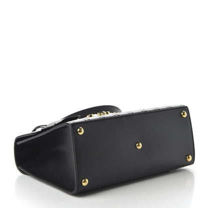 Gucci Guccissima Signature Small Padlock Top Handle Bag Black 5 of 11