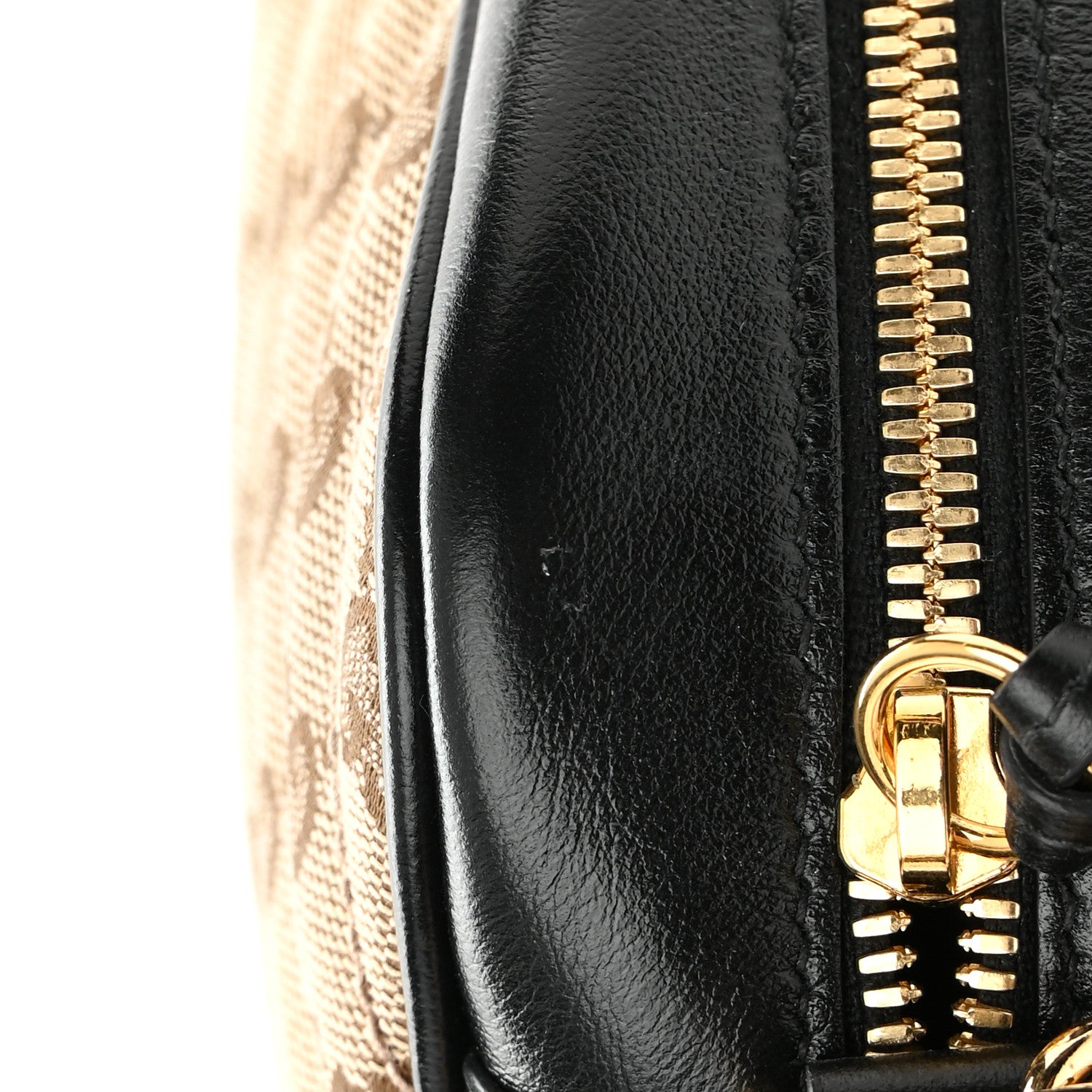 Gucci Monogram Matelasse Diagonal Small GG Marmont Chain Shoulder Bag Beige Black 13 of 14