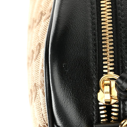 Gucci Monogram Matelasse Diagonal Small GG Marmont Chain Shoulder Bag Beige Black 13 of 14