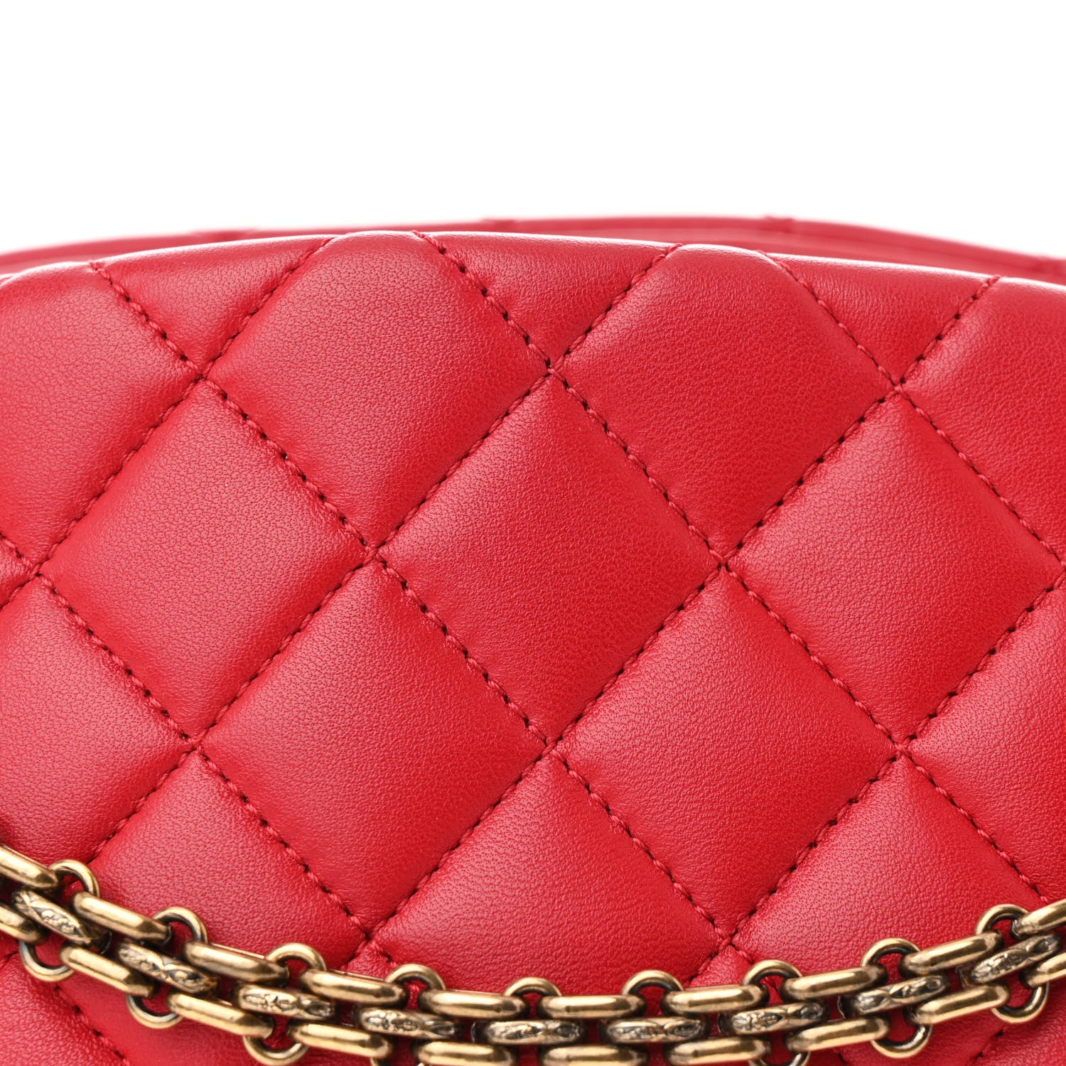 Chanel Lambskin Quilted Medium Just Mademoiselle Red 9 of 11