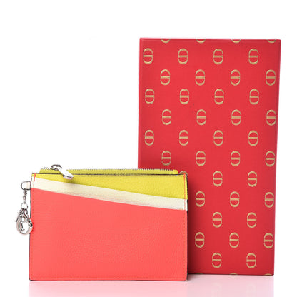 Christian Dior Bullcalf Tri-Color Diorissimo Card Holder Vert Acide 9 of 9