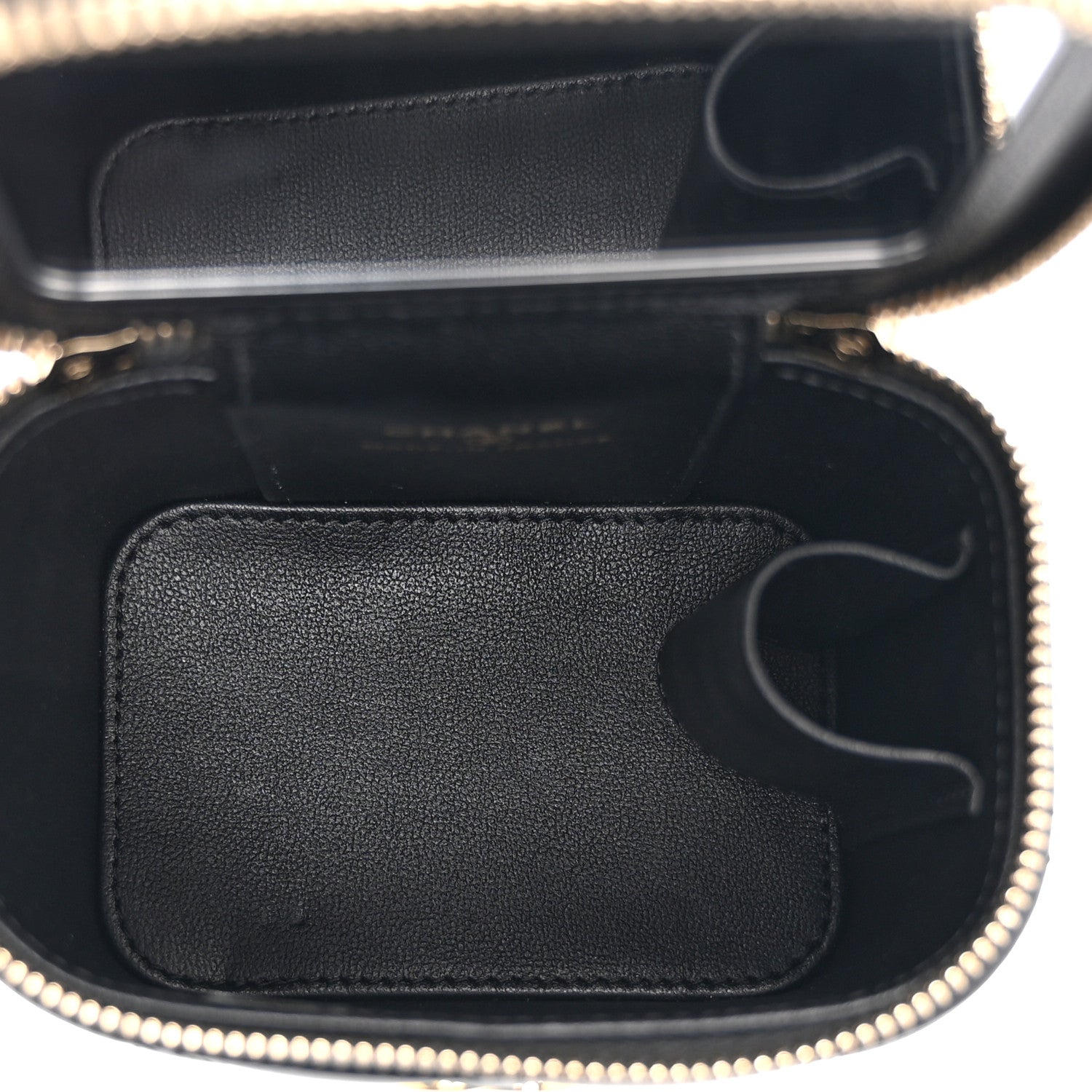 Chanel Lambskin Quilted Enamel Coco Casino Mini Vanity Case With Chain Black 5 of 11