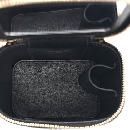 Chanel Lambskin Quilted Enamel Coco Casino Mini Vanity Case With Chain Black 5 of 11