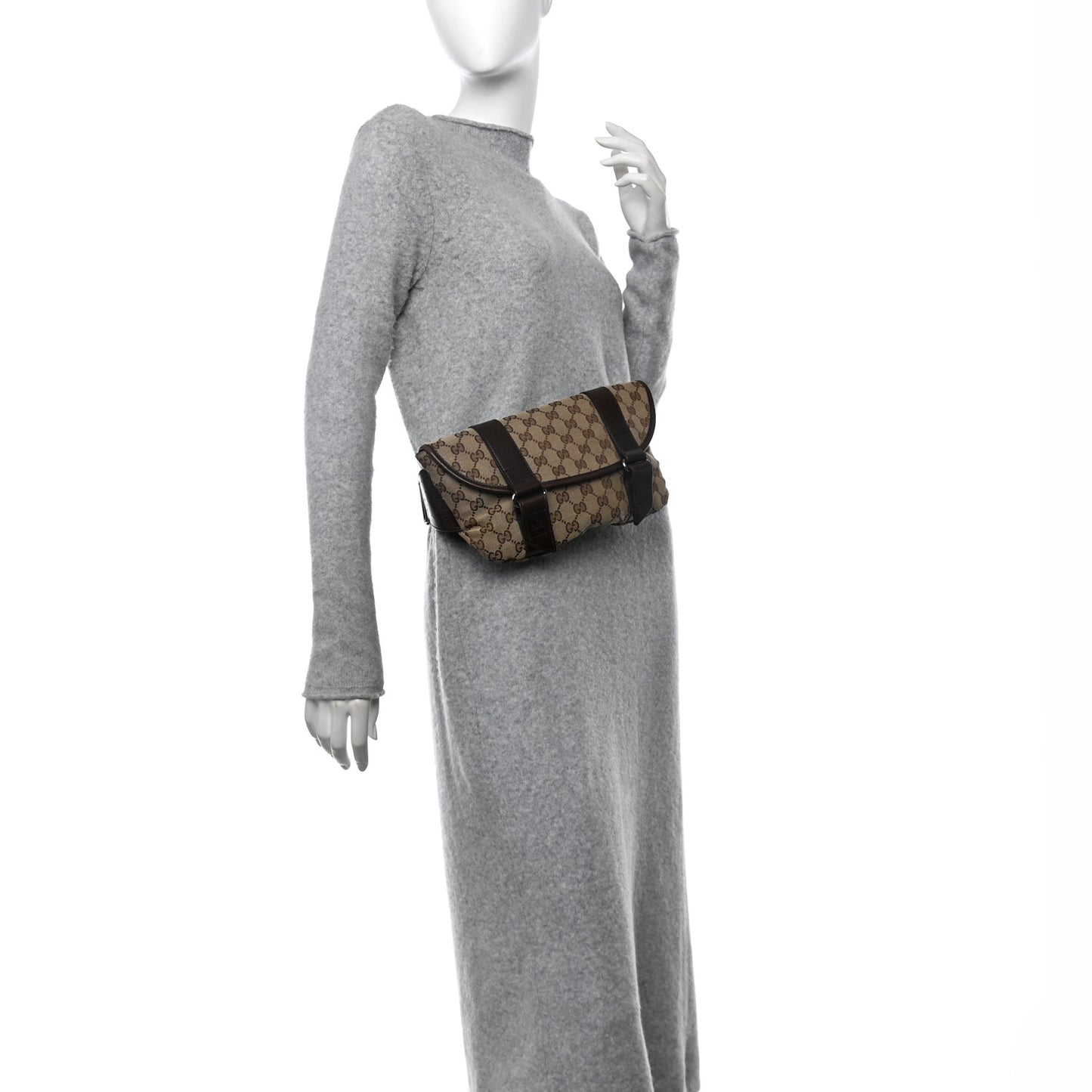 Monogram Waist Belt Bag Dark Brown