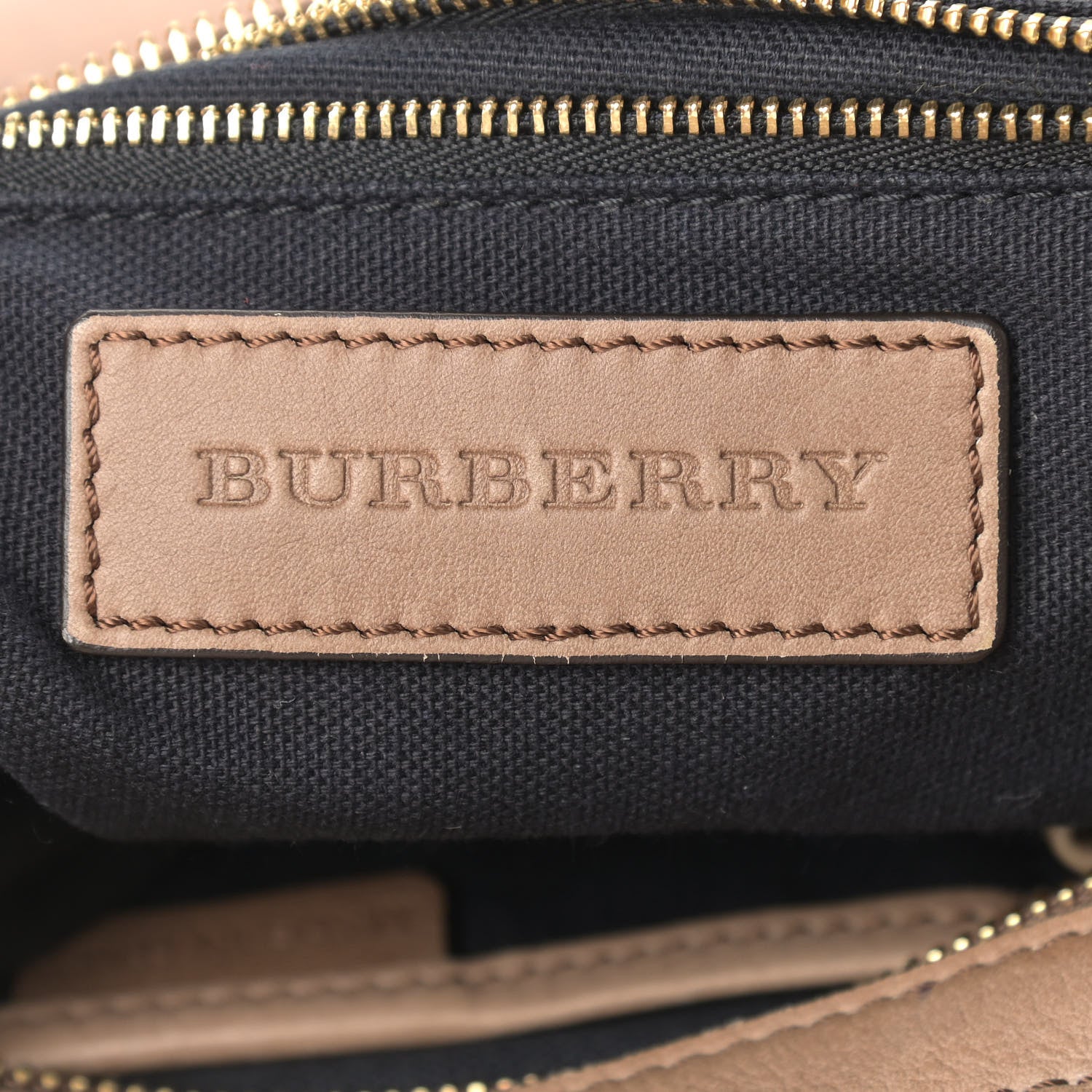 Burberry Calfskin House Check Small Brecon Tote Tan 6 of 20