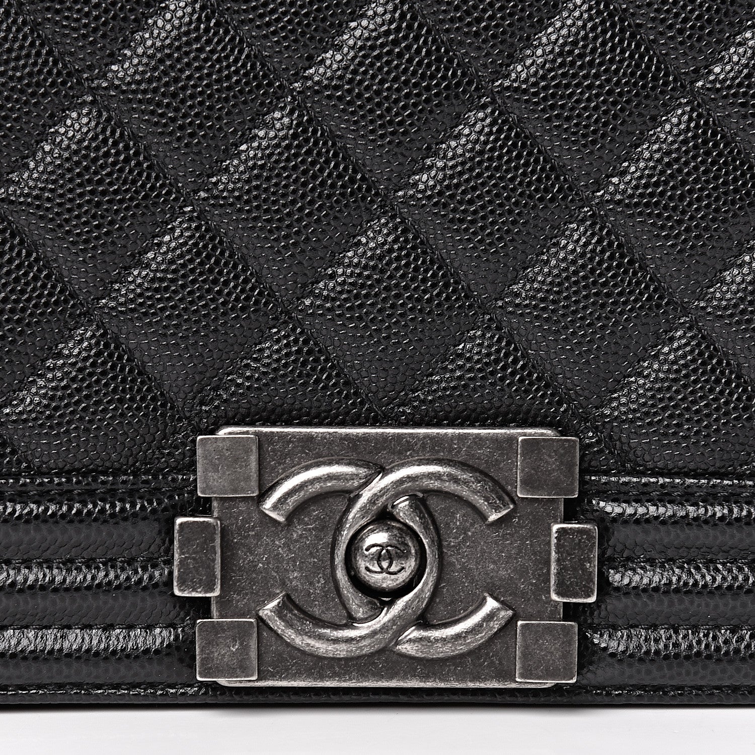 Chanel Caviar Quilted Medium Boy Flap Black 12 of 13