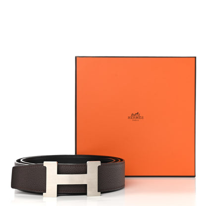 Hermes Box Togo 32mm Constance H Belt 100 Black Chocolate 9 of 9