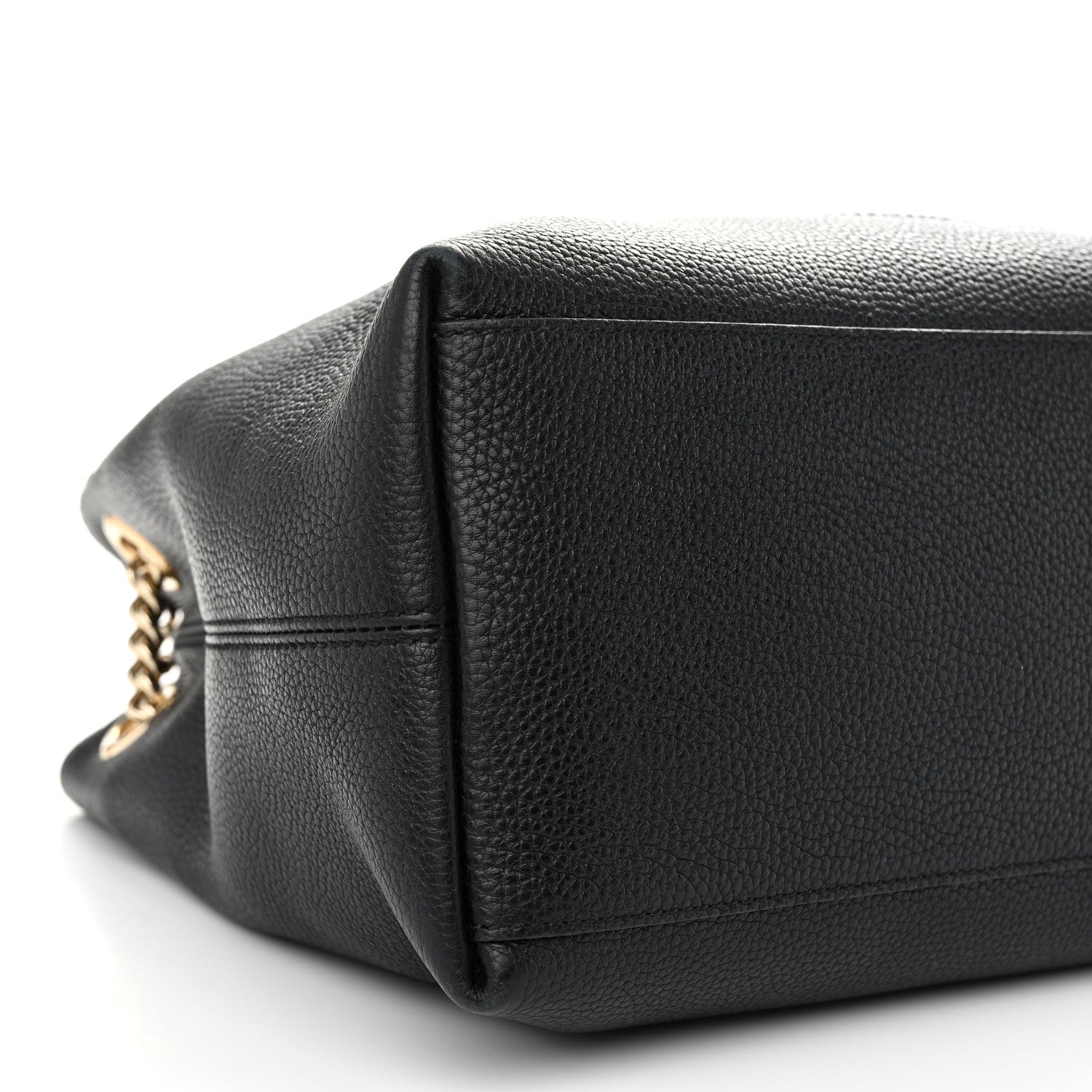 Gucci Pebbled Calfskin Medium Soho Chain Shoulder Bag Black 9 of 10