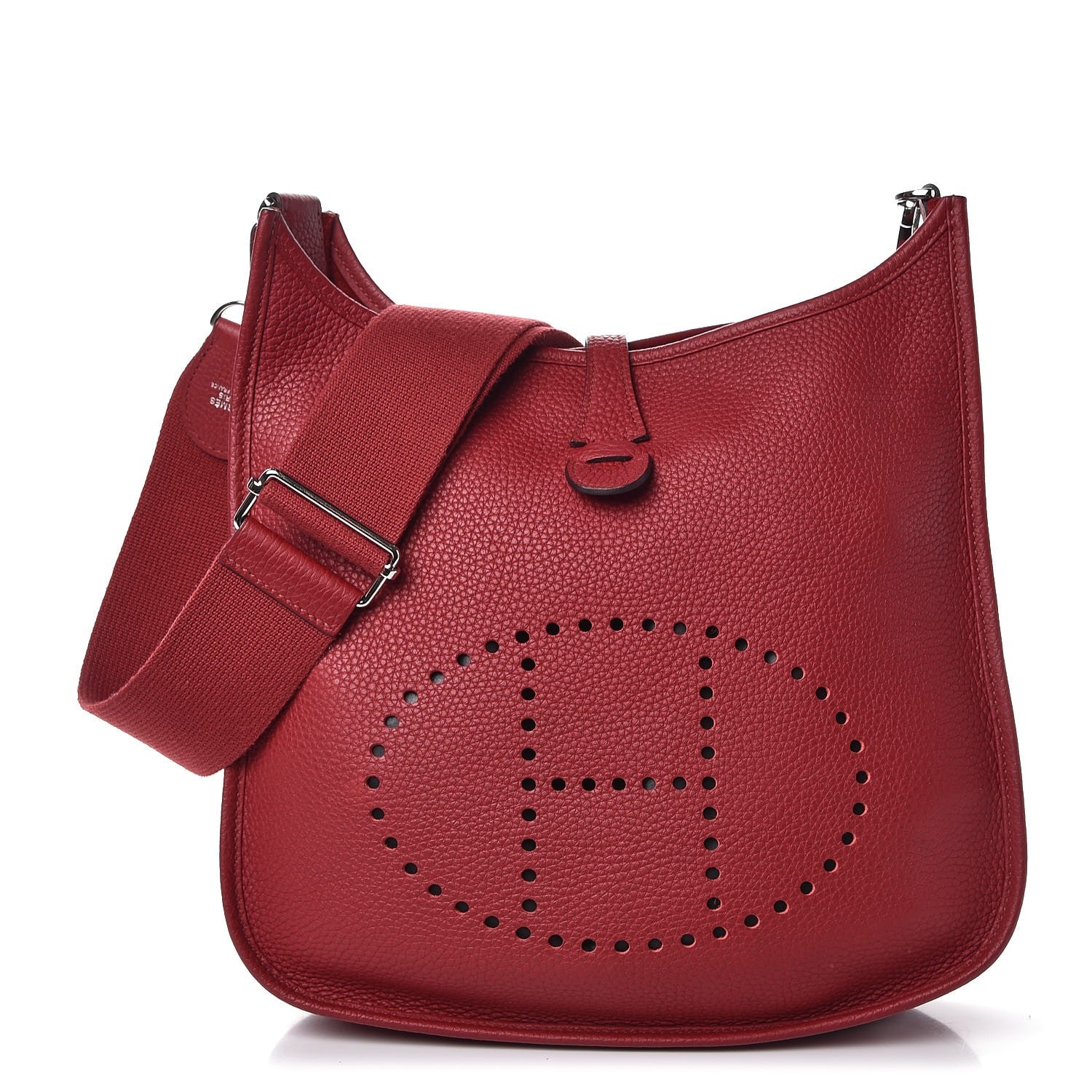 Hermes Taurillon Clemence Evelyne III PM Rouge Grenat 1 of 7