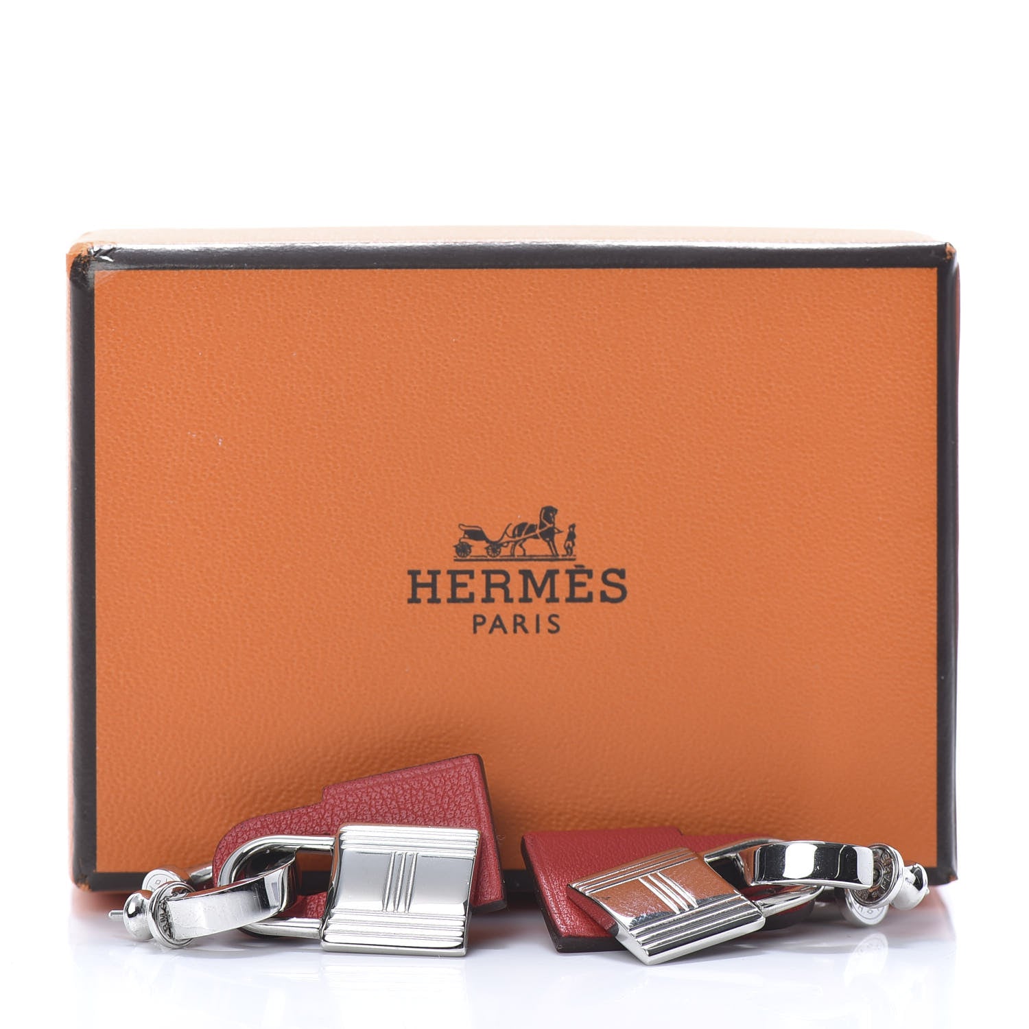 Hermes Palladium Swift O'Kelly Earrings 6 of 6