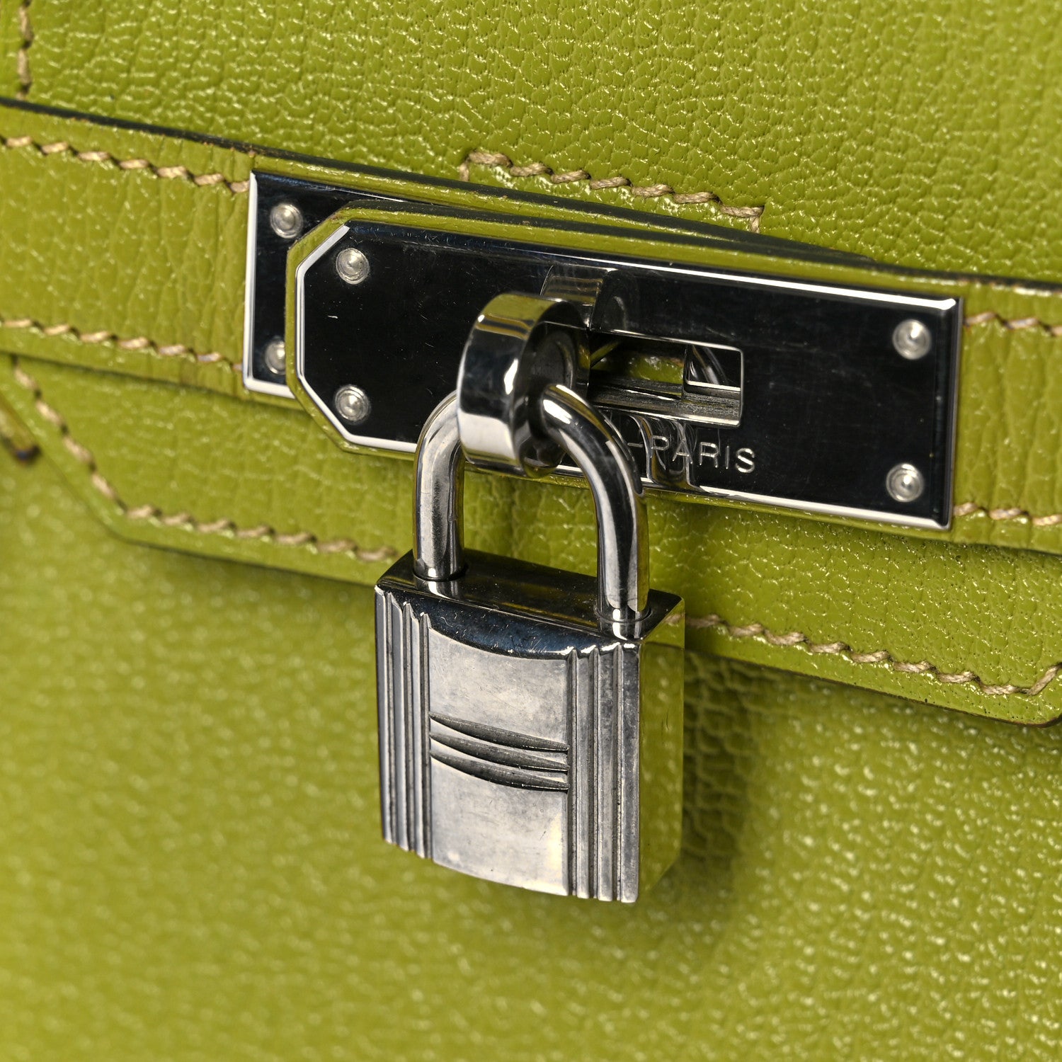 Hermes Chevre Mysore Bi-Color Birkin 30 Vert Anis Vert Chartreuse 36 of 39