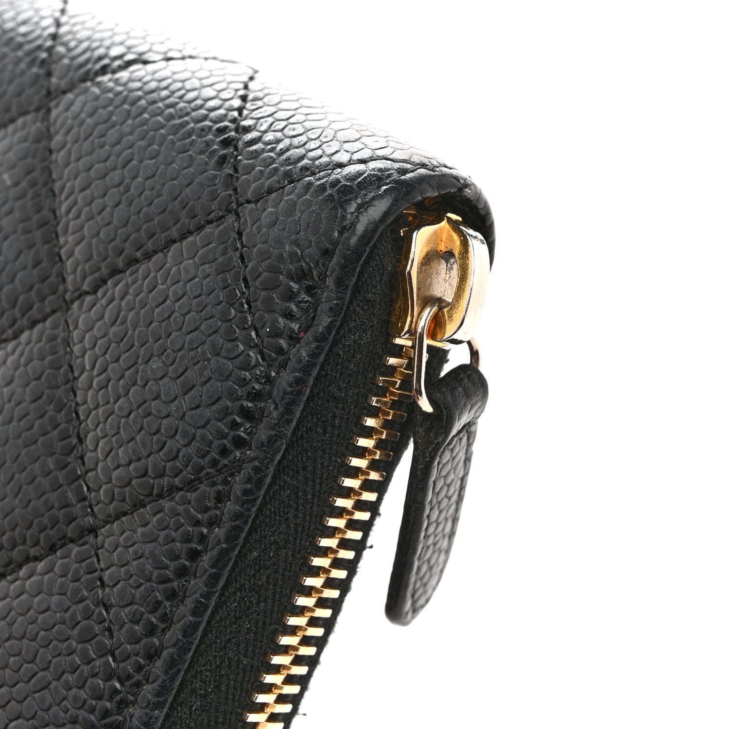 Chanel Caviar Quilted Large Gusset Zip Around Wallet Navy 12 of 12