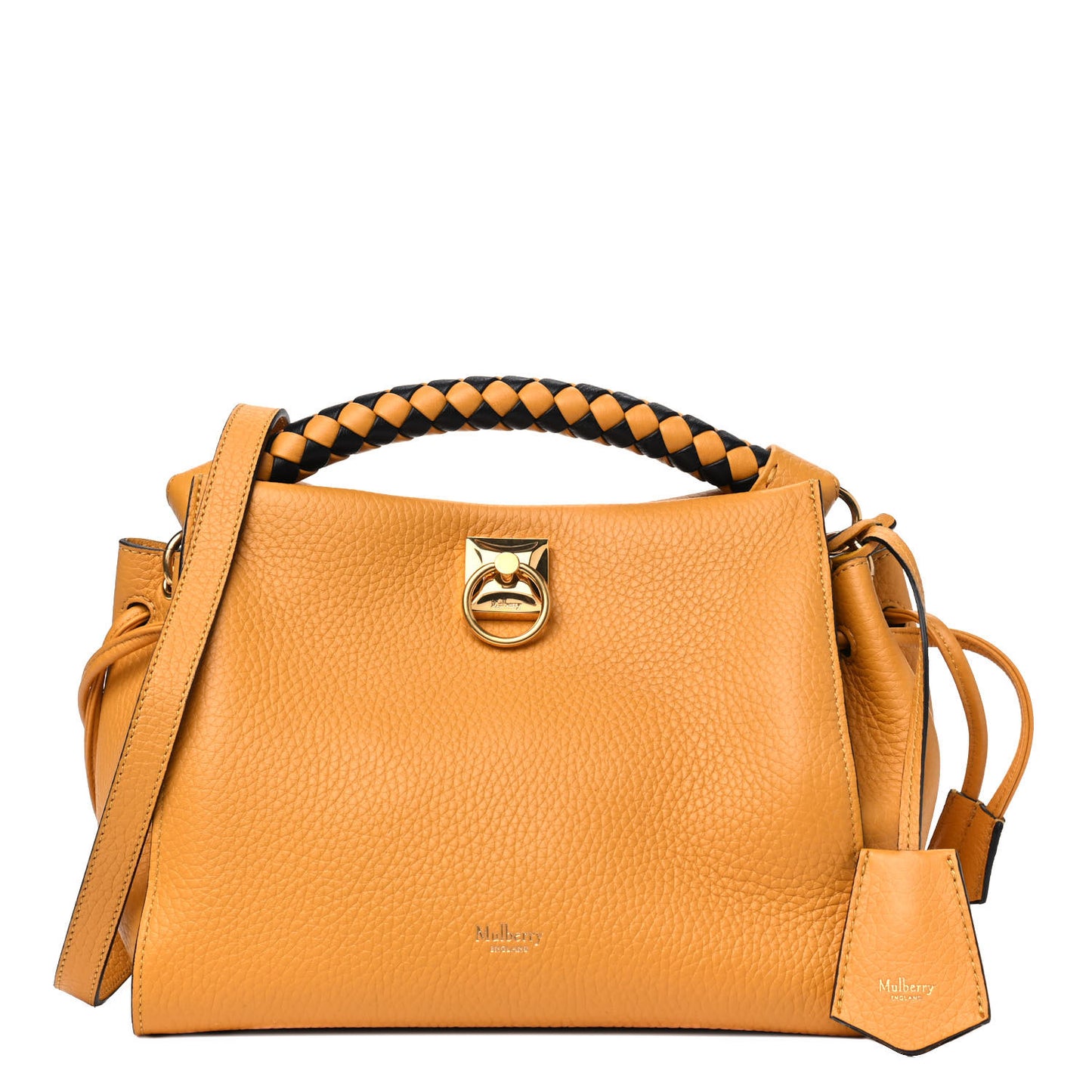 Heavy Grain Small Iris Tote Deep Amber