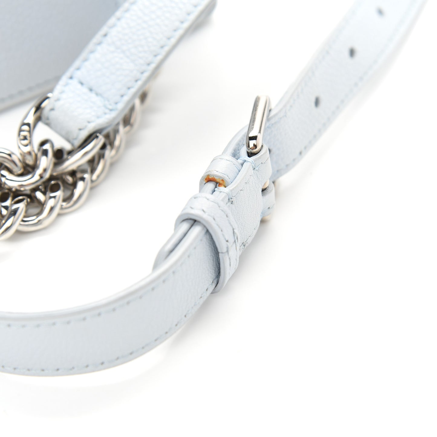 Grained Calfskin Medium Diorama Flap Bag Light blue