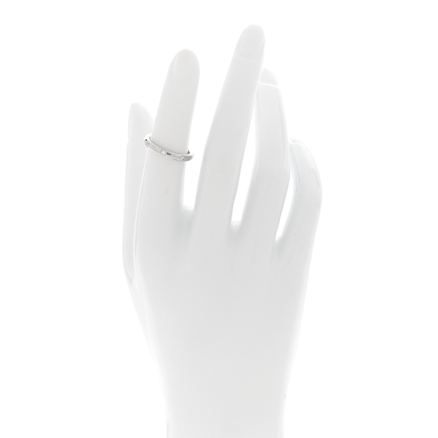 Van Cleef & Arpels Platinum Diamond Tendrement Etoiles Wedding Band Ring 48 4.5 2 of 4