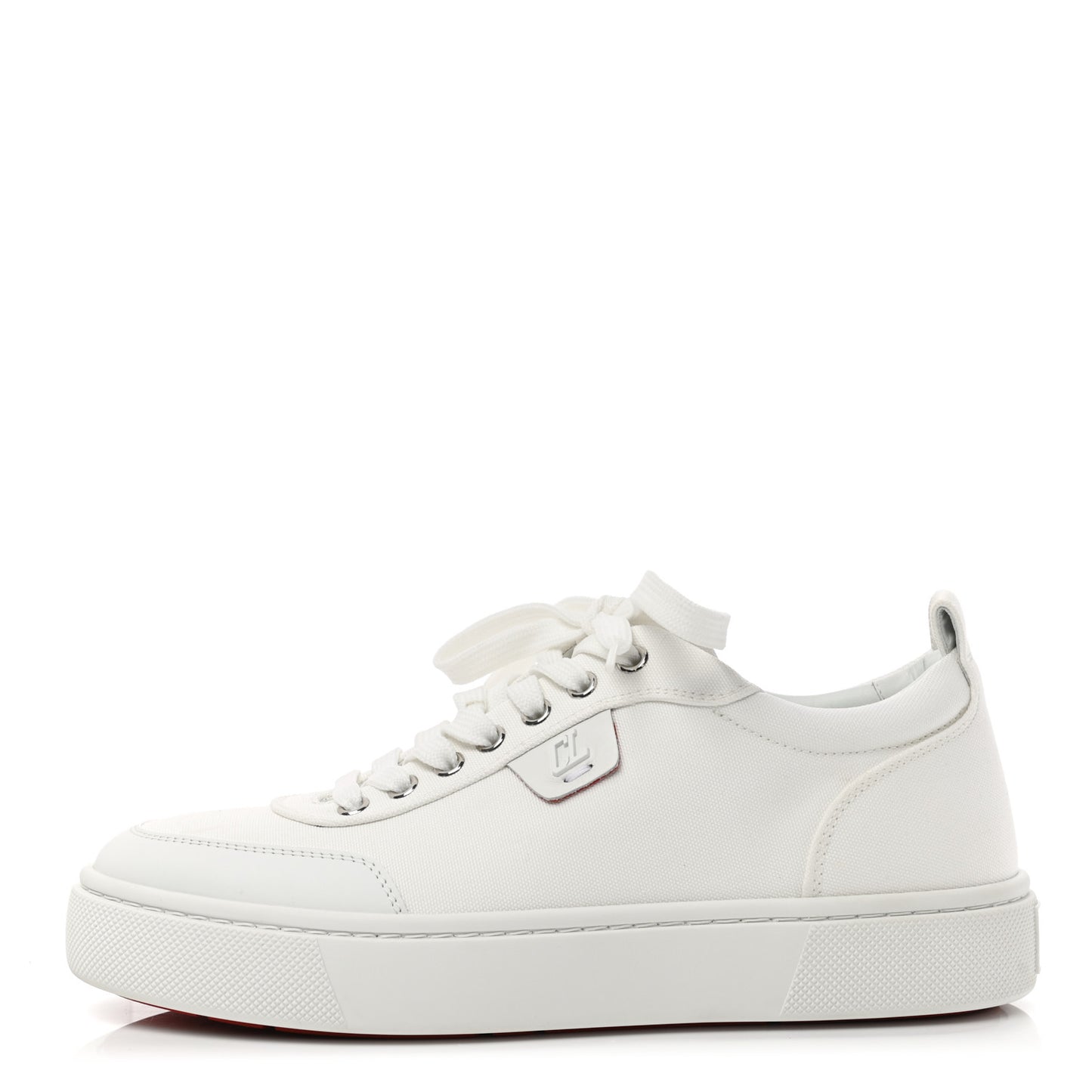 Toile Calfskin Simplerui Flat Sneakers 39.5 White