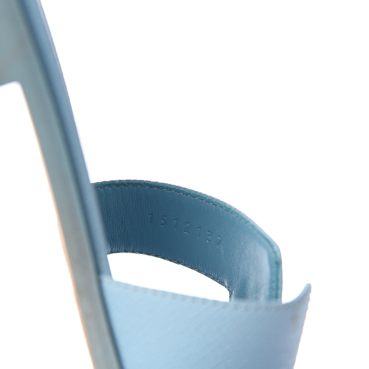 Hermes Epsom Oran Sandals 37.5 Bleu Littoral 10 of 11