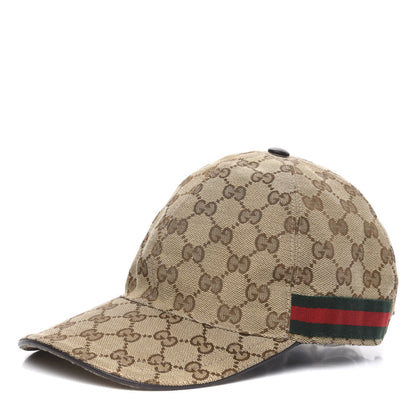 Gucci Monogram Web Baseball Hat M Beige Cocoa 1 of 6