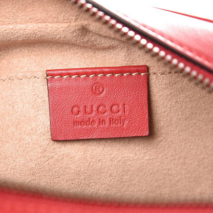 Gucci Calfskin Matelasse Small GG Marmont Chain Shoulder Bag Hibiscus Red 6 of 7
