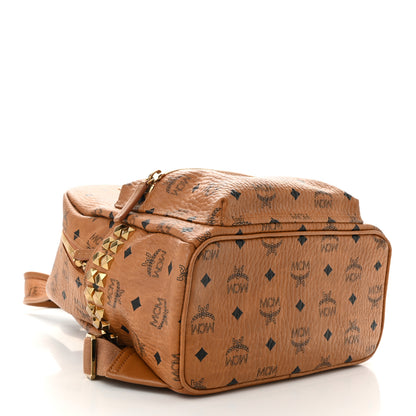 MCM Visetos Small Side Stud Stark Backpack Cognac 3 of 8